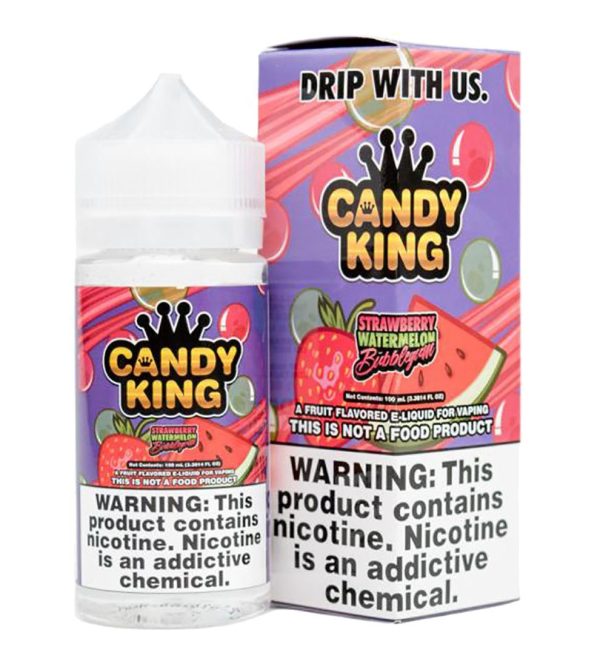 Strawberry Watermelon Bubblegum | Candy King Shortfills E-Liquid Vape Juice 100ml