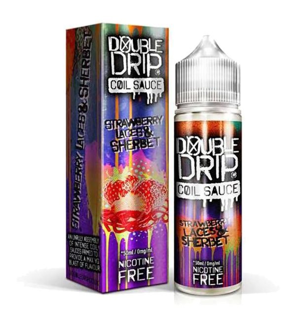 Strawberry Laces & Sherbert | Double Drip Shortfills E-Liquid Vape Juice 50ml