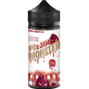 PB & Strawberry | Jam Monster Shortfills E-Liquid Vape Juice 100ml