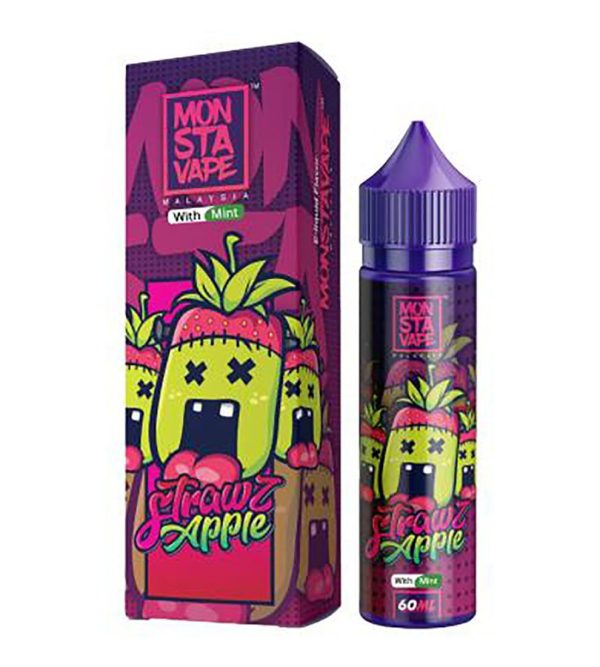 Strawz Apple Mint | Monsta Vape Shortfills E-Liquid Vape Juice 50ml
