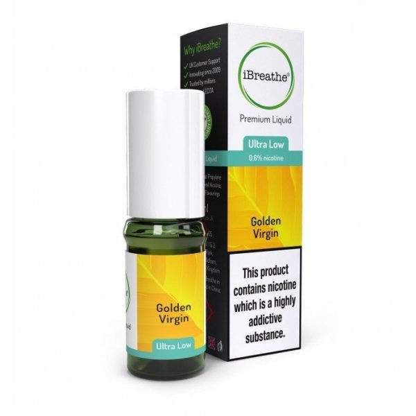 iBreathe 10ml E-Liquid Vape Juice | Golden Virgin