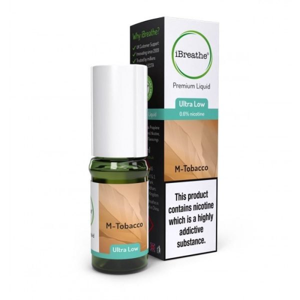 iBreathe 10ml E-Liquid Vape Juice | M-Tobacco