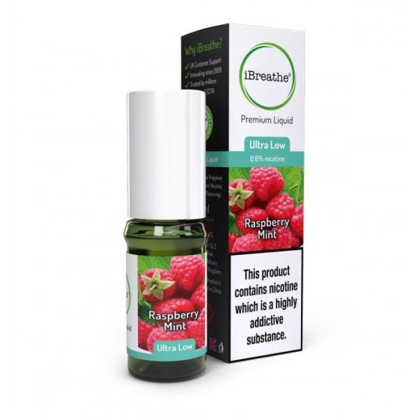 iBreathe 10ml E-Liquid Vape Juice | Raspberry Mint