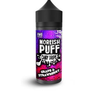 Candy Drops by Moreish Puff Shortfills E-Liquid Vape Juice | Grape & Strawberry 100ml
