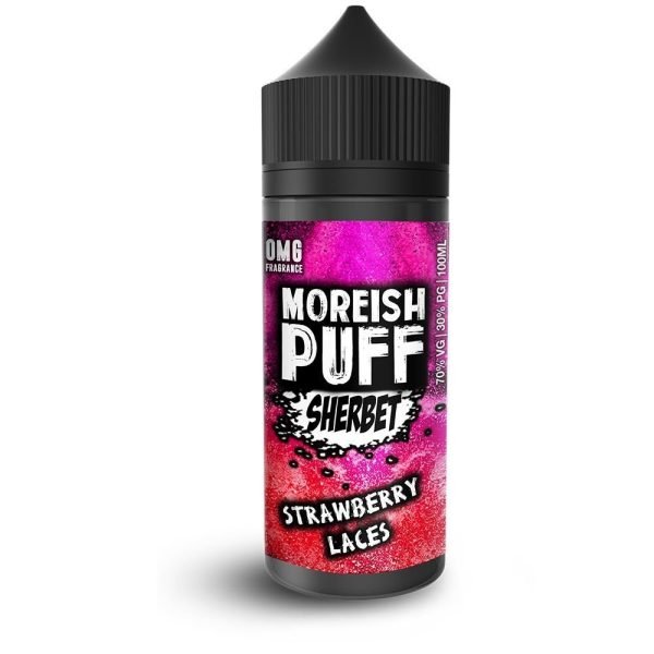 Sherbert by Moreish Puff Shortfills E-Liquid Vape Juice | Strawberry Laces 100ml