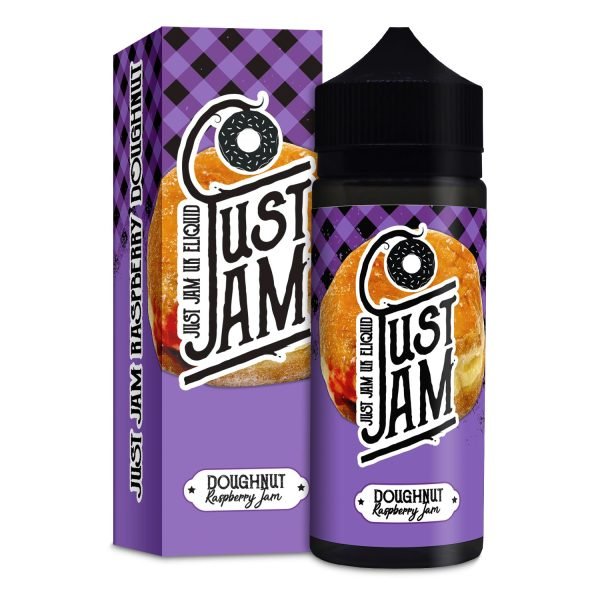 Just Jam Shortfills E-Liquid Vape Juice | Raspberry Doughnut 100ml - 0mg