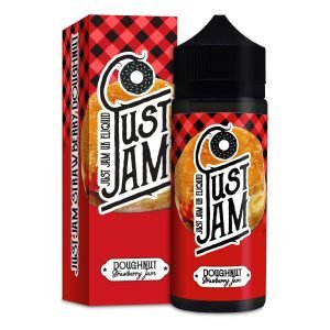 Just Jam Shortfills E-Liquid Vape Juice | Strawberry Doughnut 100ml - 0mg