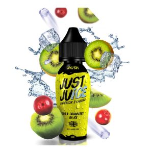 Just Juice Shortfills E-Liquid Vape Juice | Kiwi & Cranberry On Ice 50ml - 0mg