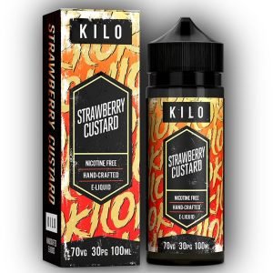 Kilo Shortfills E-Liquid Vape Juice | Strawberry Custard 100ml - 0mg