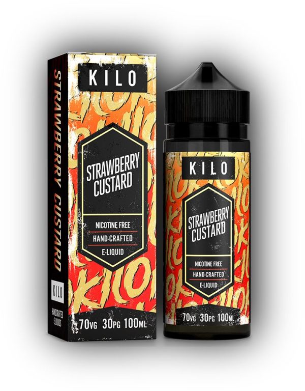 Kilo Shortfills E-Liquid Vape Juice | Strawberry Custard 100ml - 0mg