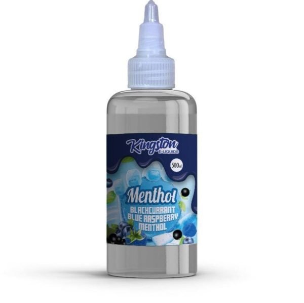 Kingston Shortfills E-Liquid Vape Juice | Blackcurrant Blue Raspberry Menthol 500ml - 0mg
