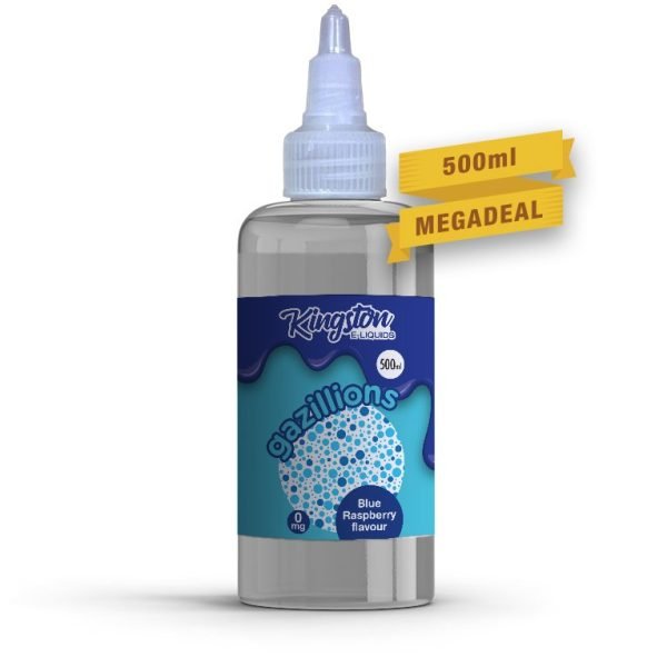 Kingston Shortfills E-Liquid Vape Juice | Gazillions Blue Raspberry 500ml - 0mg