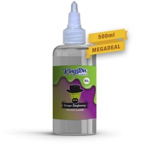 Kingston Shortfills E-Liquid Vape Juice | Grape Zingberry 500ml - 0mg