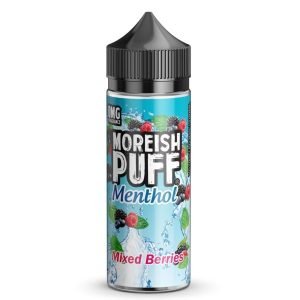 Moreish Puff Shortfills E-Liquid Vape Juice | Menthol Mixed Berries 100ml - 0mg