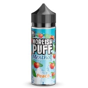 Moreish Puff Shortfills E-Liquid Vape Juice | Menthol Peach 100ml - 0mg