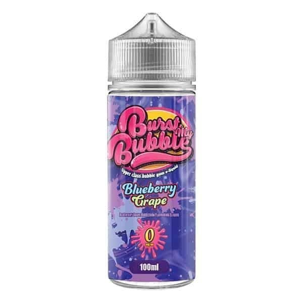 Burst My Bubble Shortfills E-Liquid Vape Juice | Blueberry Grape 100ml - 0mg