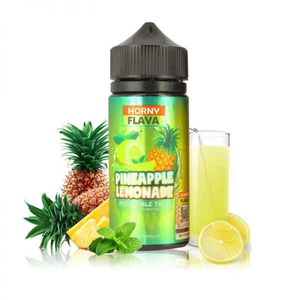 Horny Flava Shortfills E-Liquid Vape Juice | Pineapple Lemonade 100ml - 0mg