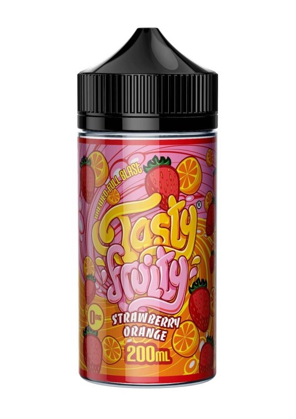 Tasty Fruity Shortfills E-Liquid Vape Juice | Strawberry Orange 200ml - 0mg