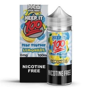 Keep It 100 Shortfills E-Liquid Vape Juice | Blue Slushie Lemonade 100ml - 0mg