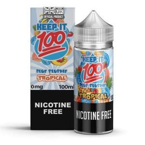 Keep It 100 Shortfills E-Liquid Vape Juice | Blue Slushie Tropical 100ml - 0mg
