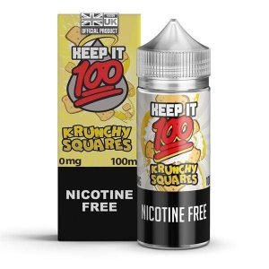 Keep It 100 Shortfills E-Liquid Vape Juice | Krunchy Squares 100ml - 0mg
