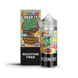Keep It 100 Shortfills E-Liquid Vape Juice | Mango Peach Iced 100ml - 0mg