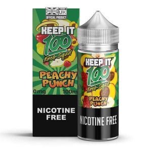 Keep It 100 Shortfills E-Liquid Vape Juice | Peachy Punch 100ml - 0mg