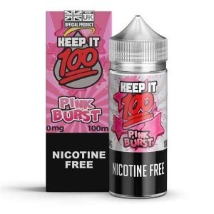 Keep It 100 Shortfills E-Liquid Vape Juice | Pink Burst 100ml - 0mg