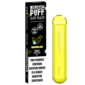 Moreish Puff Air Bar Banana Ice Disposable Pod Device