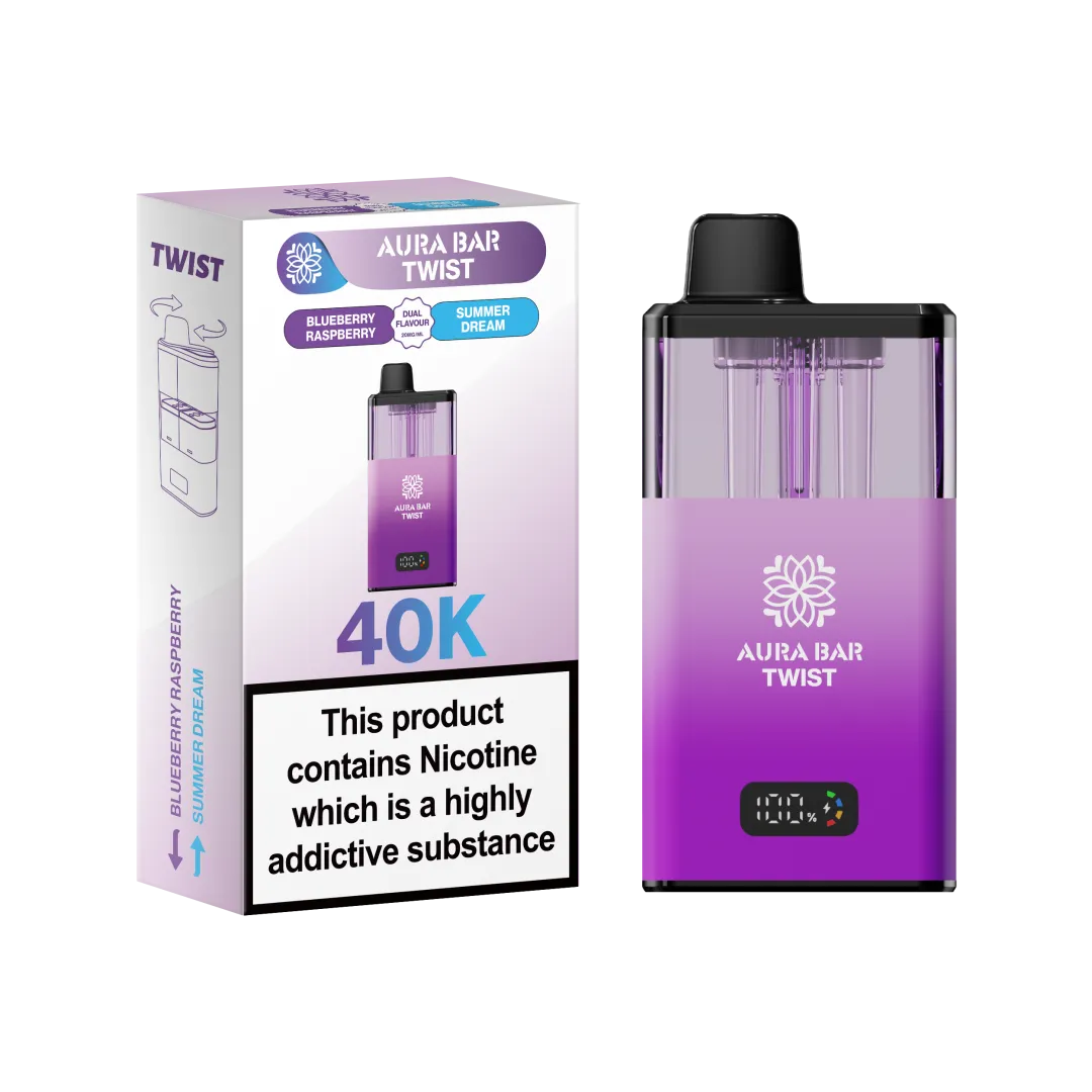 Aura Bar Twist 40K Puffs Prefilled Pod Kit