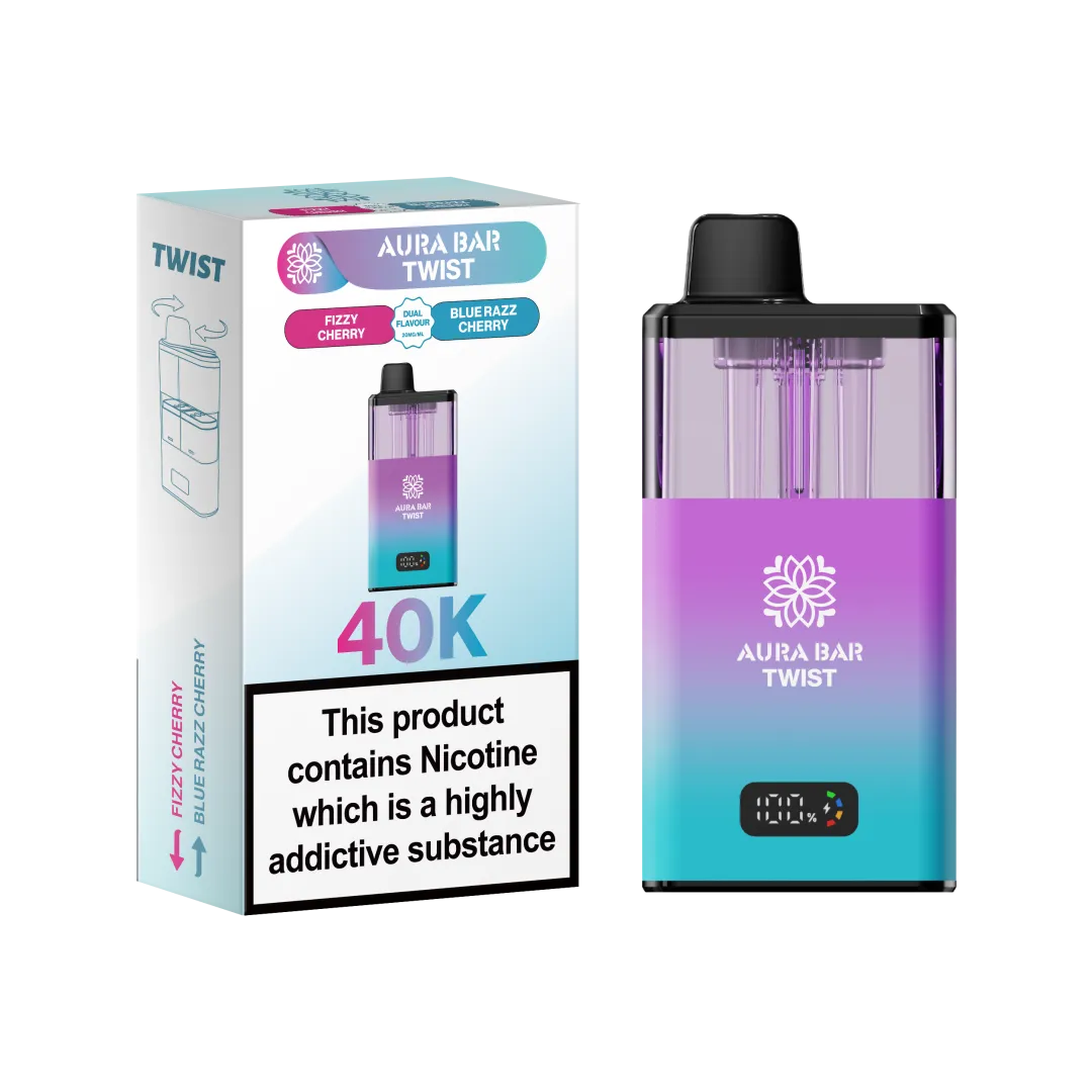Aura Bar Twist 40K Puffs Prefilled Pod Kit