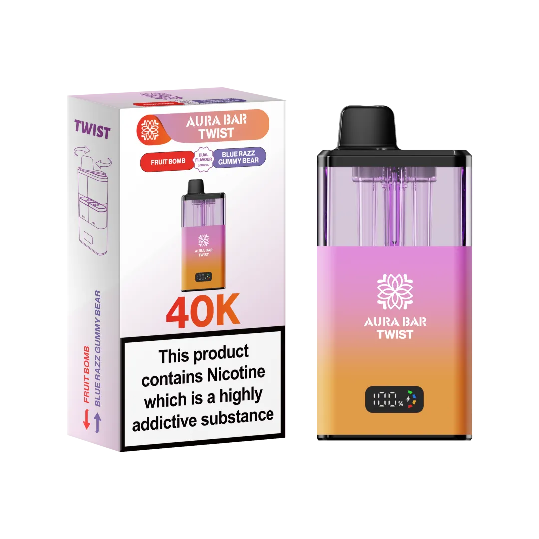 Aura Bar Twist 40K Puffs Prefilled Pod Kit