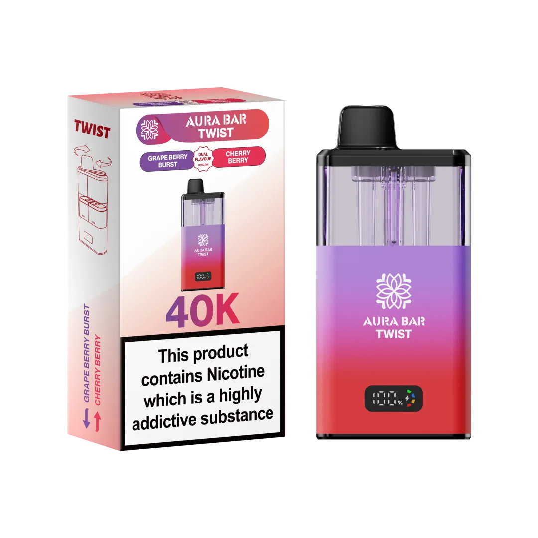 Aura Bar Twist 40K Puffs Prefilled Pod Kit