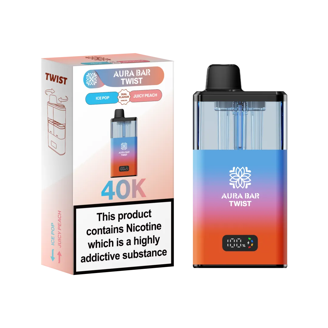 Aura Bar Twist 40K Puffs Prefilled Pod Kit