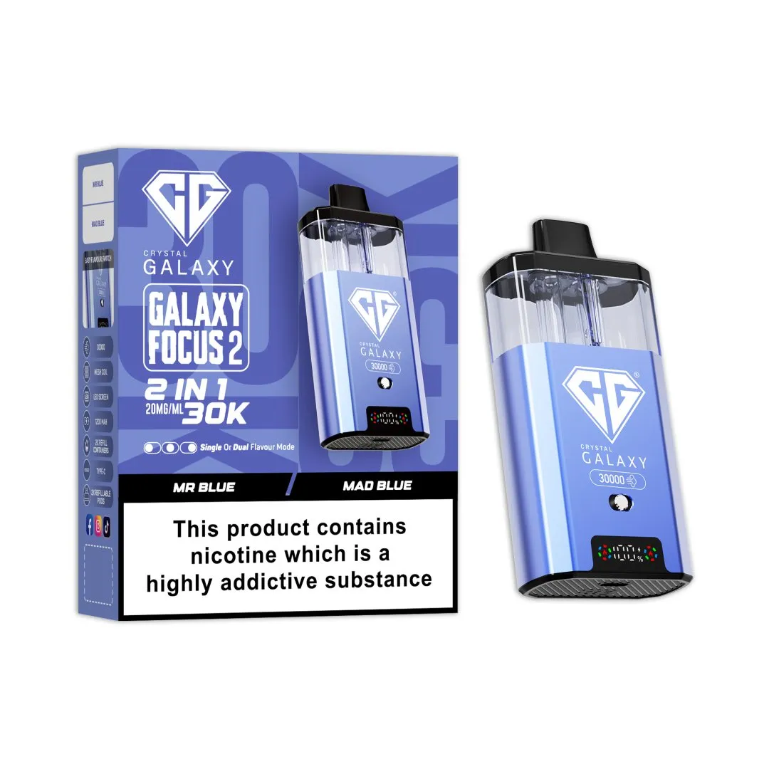Crystal Galaxy Focus 2 30K Prefilled Pod Kit | 30,000 Puffs Dual Flavour Vape UK