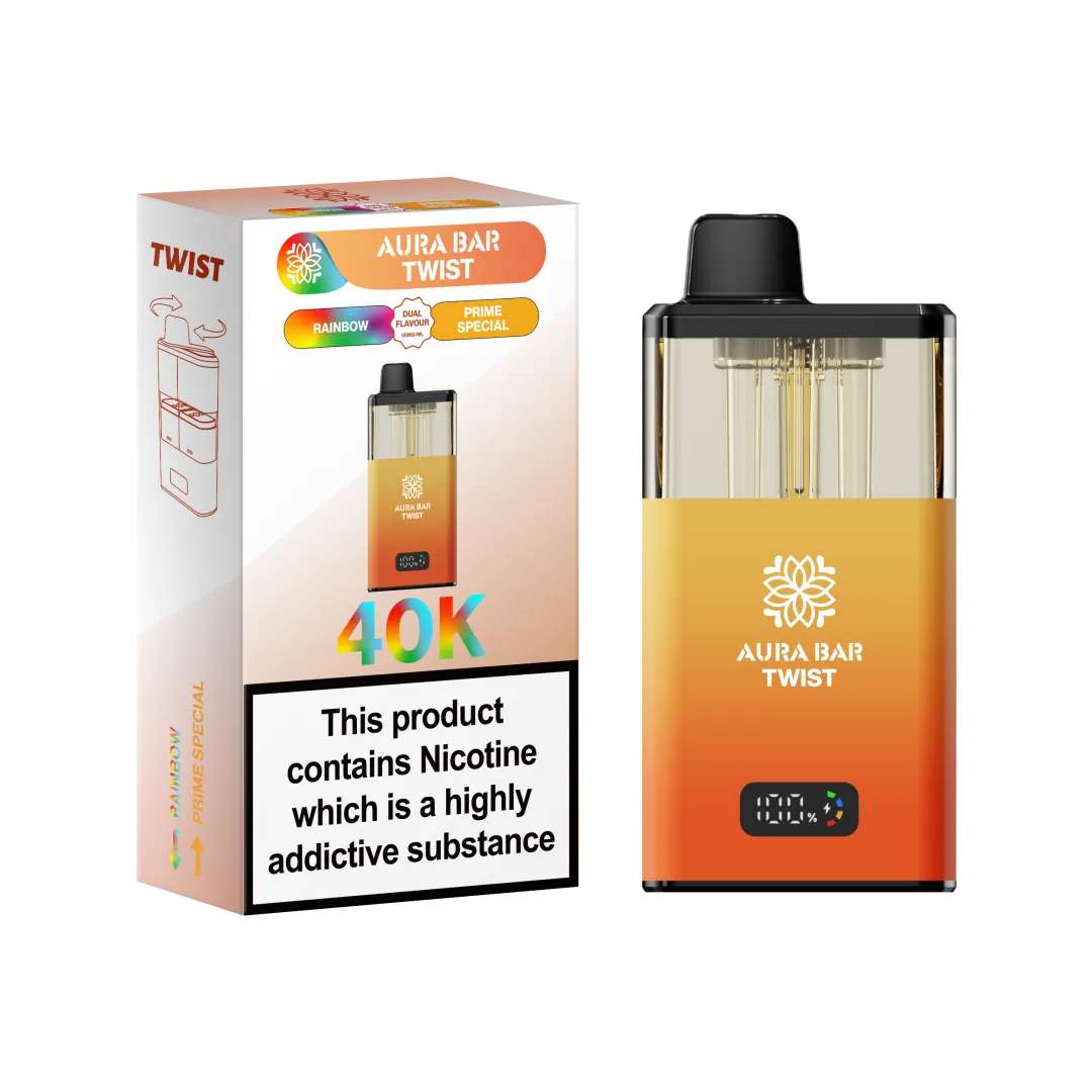 Aura Bar Twist 40K Puffs Prefilled Pod Kit