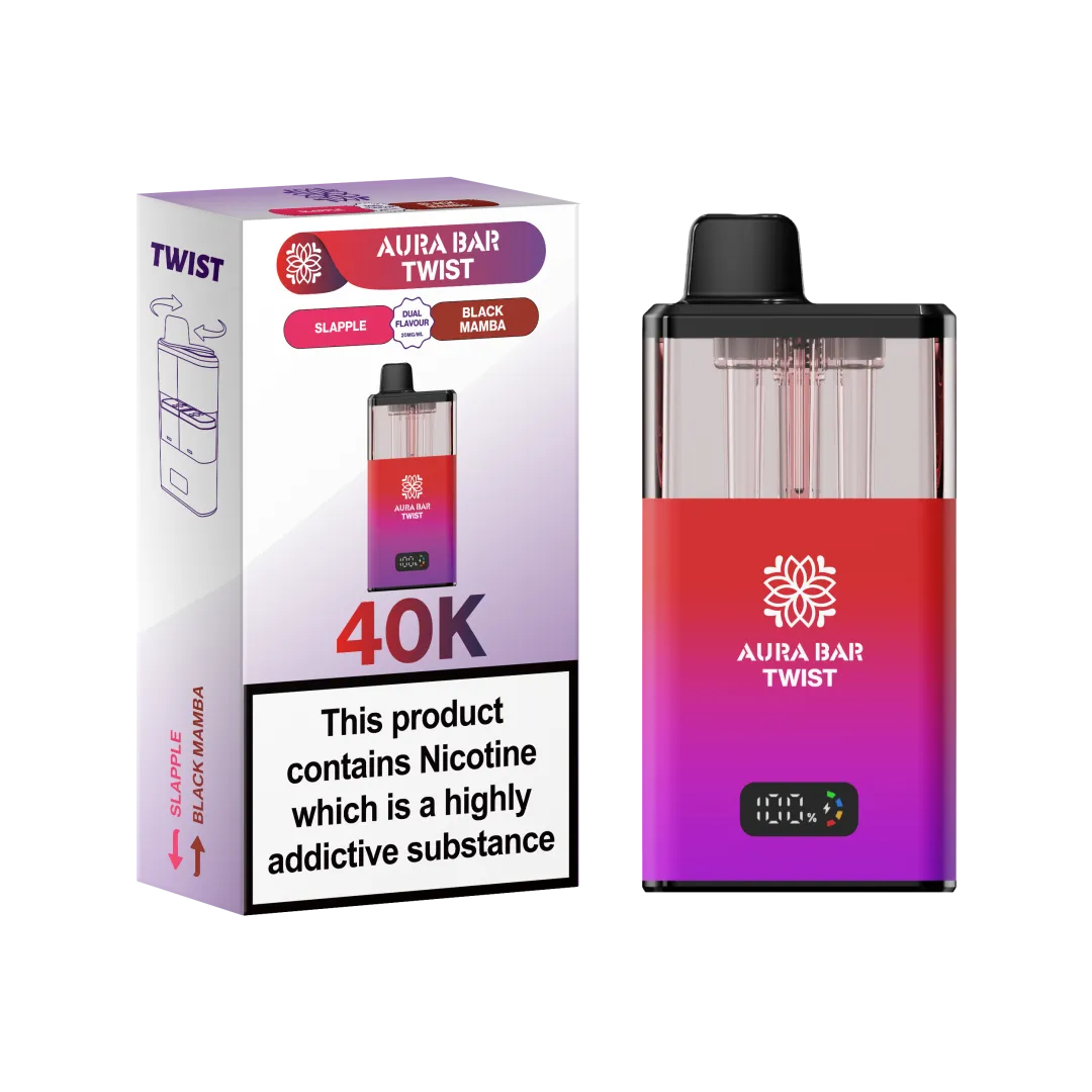 Aura Bar Twist 40K Puffs Prefilled Pod Kit