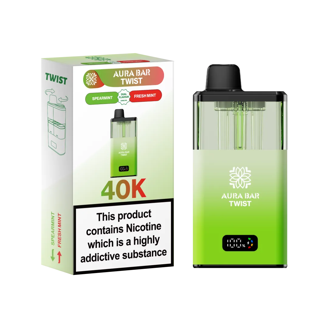 Aura Bar Twist 40K Puffs Prefilled Pod Kit
