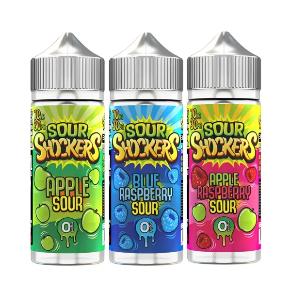 Buy Sour Shockers 120ml Shortfill E-Liquids UK