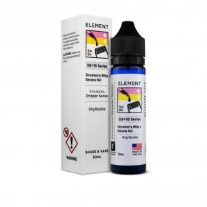 Element Shortfills E-Liquid Vape Juice | Strawberry Whip + Banana Nut 50ml - 0mg