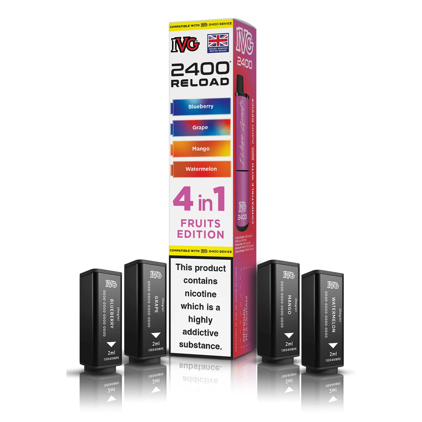 IVG 2400 Reload Pods 4-in-1 – 20mg Prefilled Refills