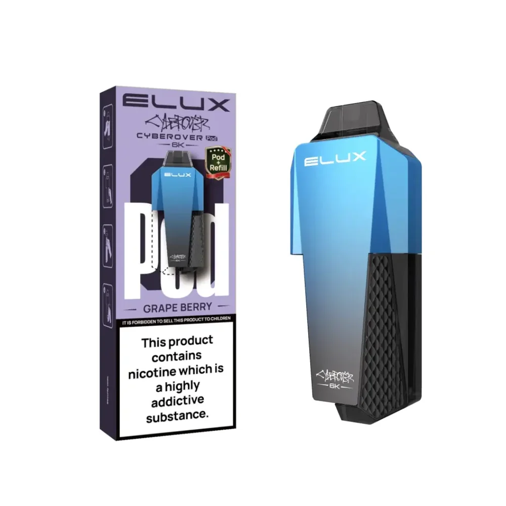 ELUX Cyberover 6K Pods – 6,000 Puff Prefilled Refill Pods