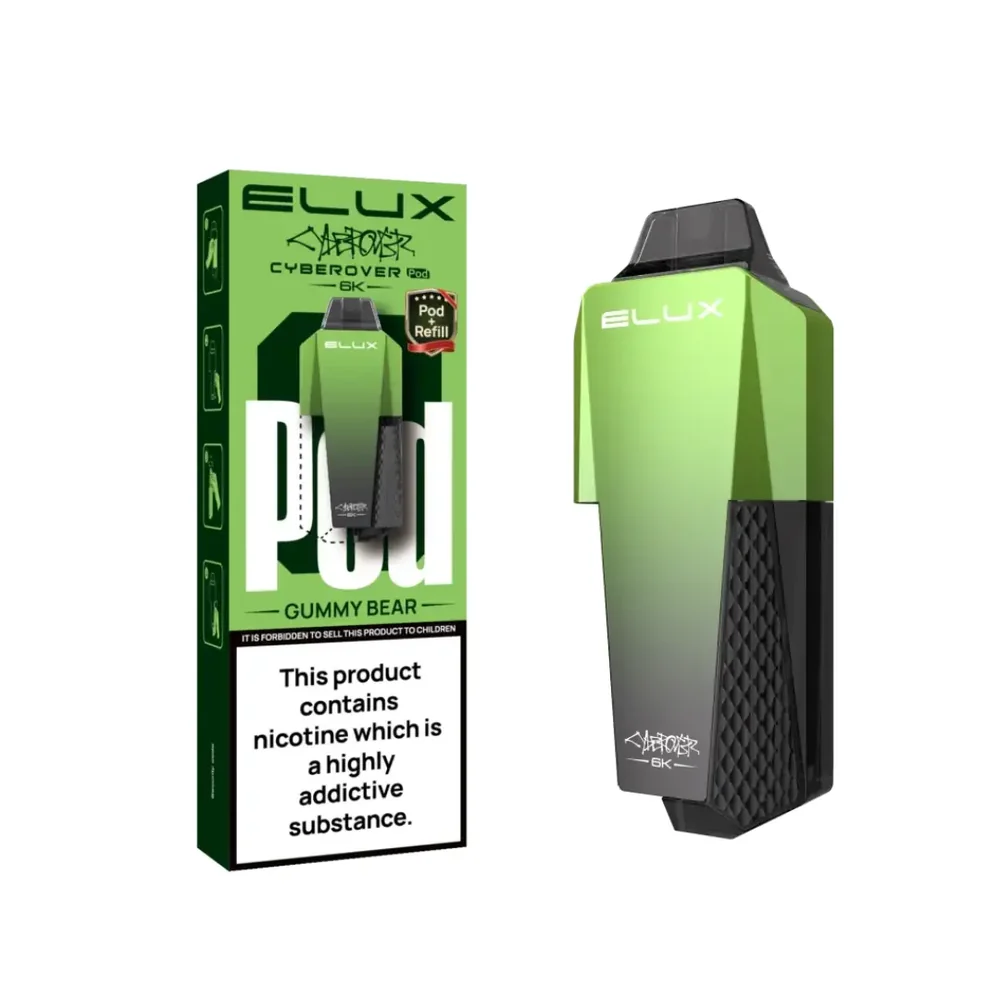 ELUX Cyberover 6K Pods – 6,000 Puff Prefilled Refill Pods