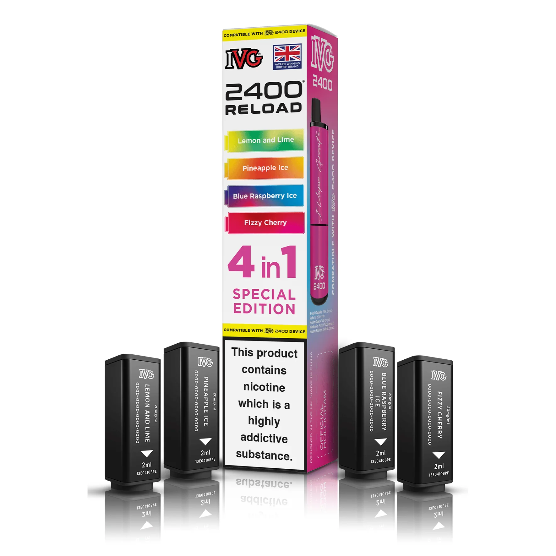 IVG 2400 Reload Pods 4-in-1 – 20mg Prefilled Refills