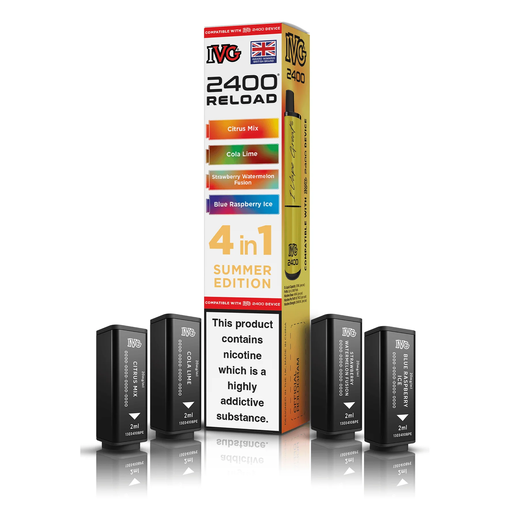 IVG 2400 Reload Pods 4-in-1 – 20mg Prefilled Refills